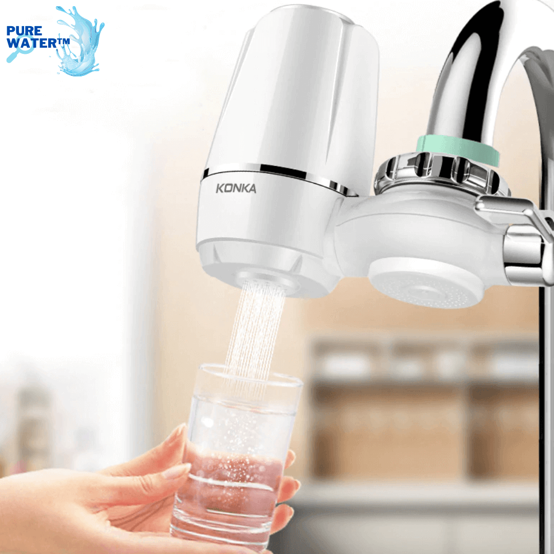 Pure Water™ : le filtre purificateur d'eau pour robinet + 4 filtres de remplacement
