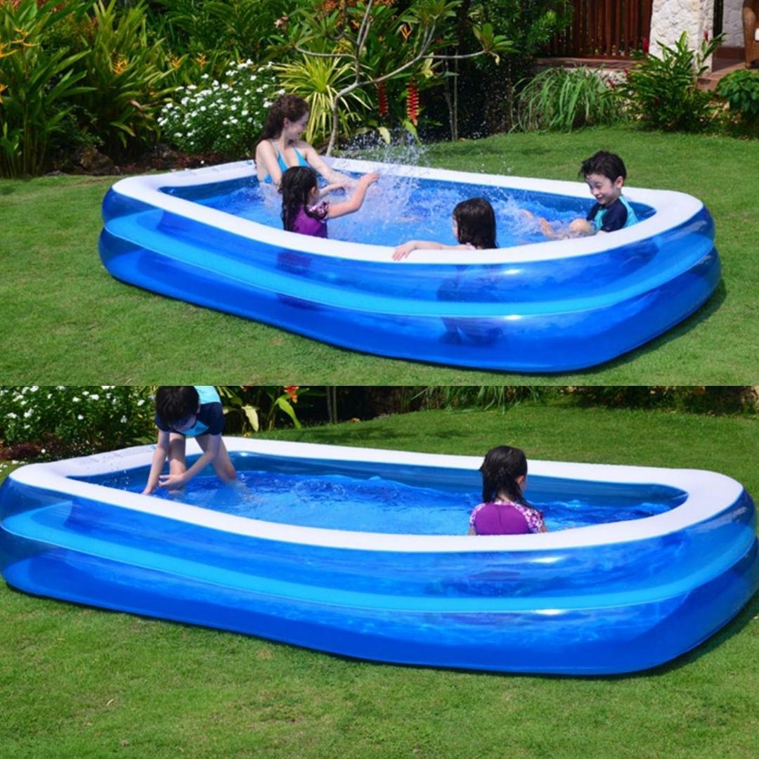 Piscine gonflable rectangulaire pour enfants et adultes Max 8 Personnes