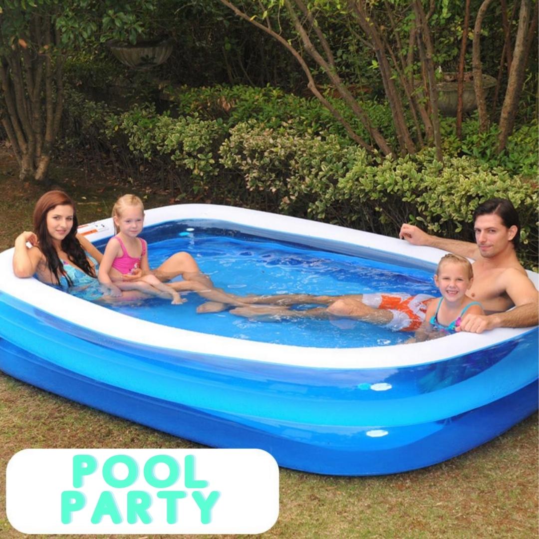 Piscine gonflable rectangulaire pour enfants et adultes Max 8 Personnes