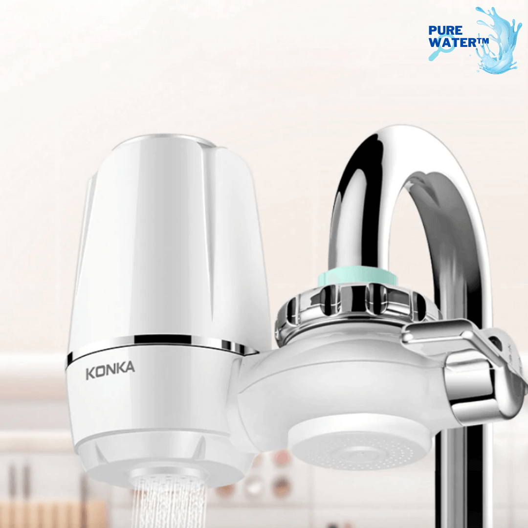 Pure Water™ : le filtre purificateur d'eau pour robinet + 4 filtres de remplacement