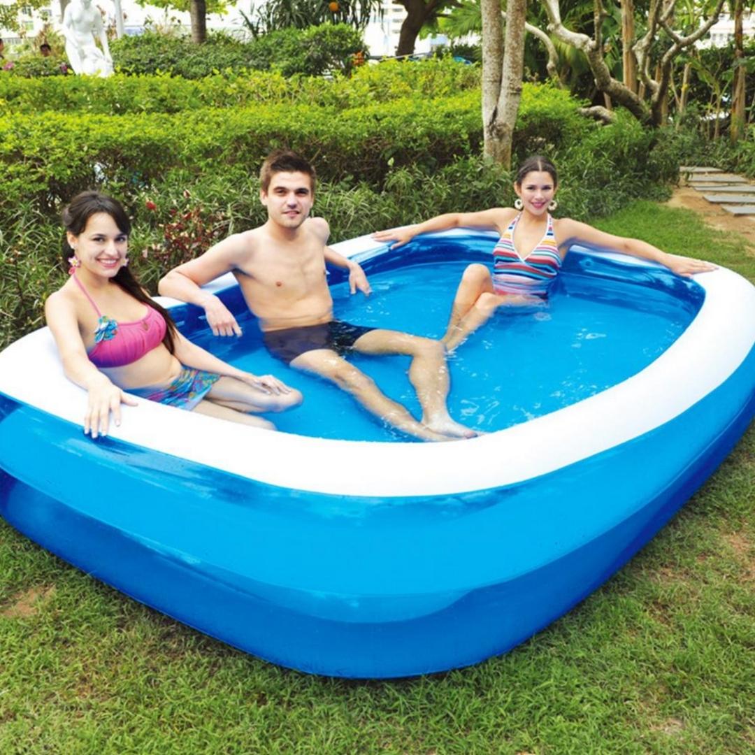 Piscine gonflable rectangulaire pour enfants et adultes Max 8 Personnes